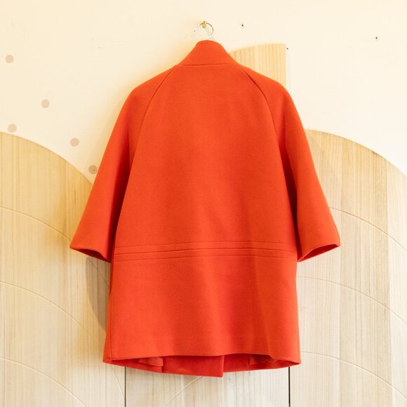 Coach | Red Wool Blend Double Breasted Button Coat - Picture 2 of 5